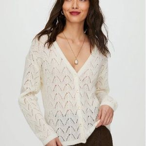 NWOT Aritzia Wilfred Front to Back Sweater (ivory)